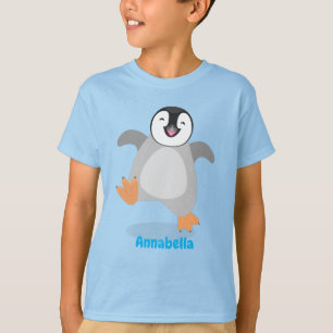 T-shirt Caricature de poussin de pingouin mignon et joyeus
