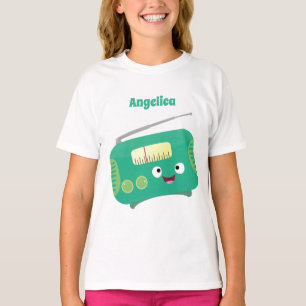 T-shirt Caricature de radio rétro amusante