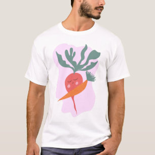 T-shirt Caricature de Radish et de carottes