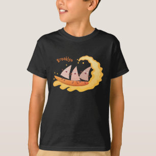 T-shirt Caricature de surf pour chips de maïs mignonette n