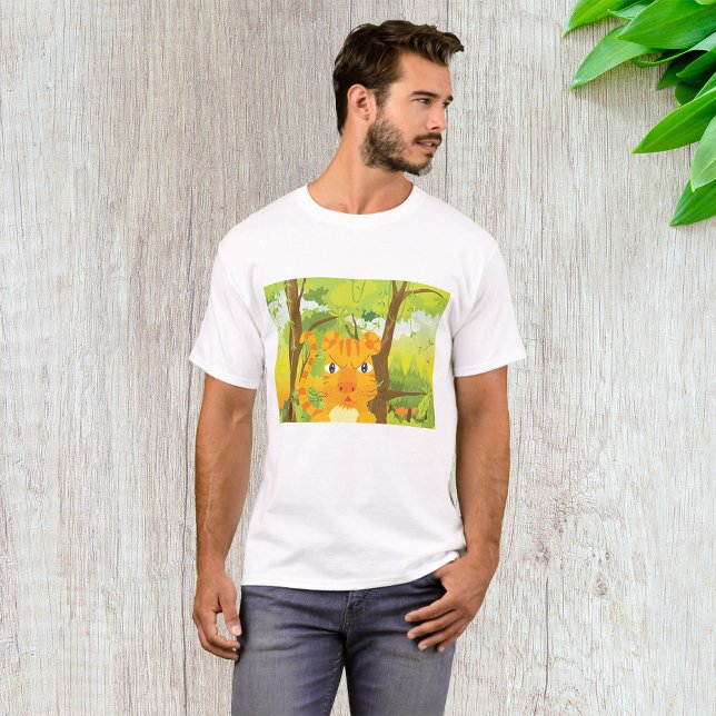 T-shirt Caricature de tigre en colère mignonne dans la jun (Créateur téléchargé)