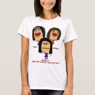 T-shirt Caricature de trois soeurs folles