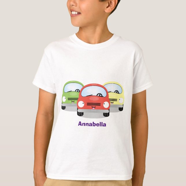 T-shirt Caricature de voitures Cute kawaii (Devant)