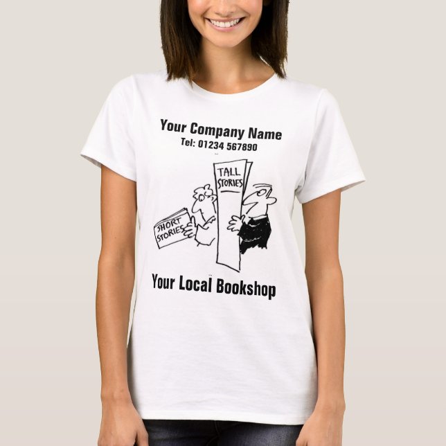 T-shirt Caricature de votre librairie locale pour personna (Devant)
