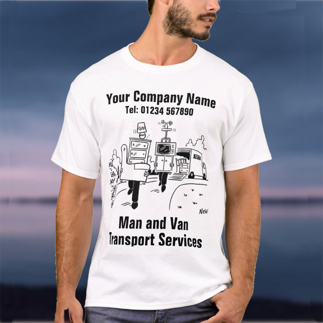 T-shirt Caricature des services de transport homme et Van (Créateur téléchargé)