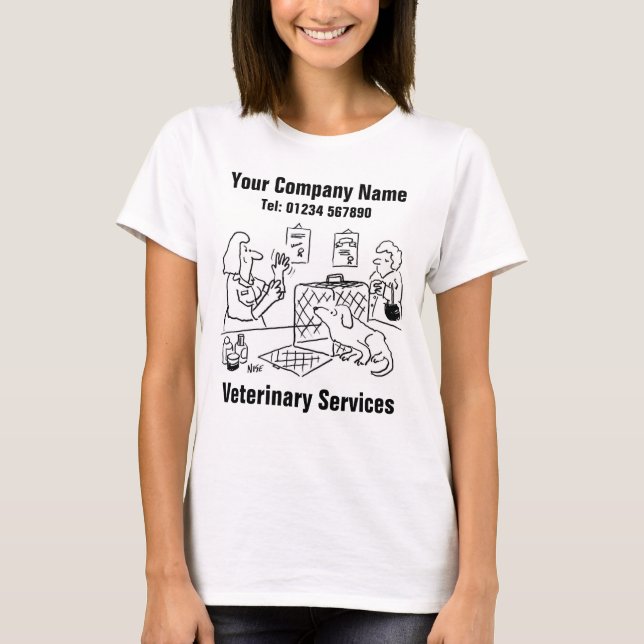 T-shirt Caricature des services vétérinaires pour personna (Devant)
