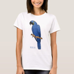 T-shirt Caricature d'oiseau macaw Hyacinth