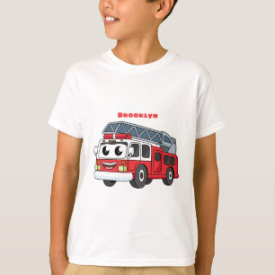 T-shirt Caricature du moteur de feu joyeux