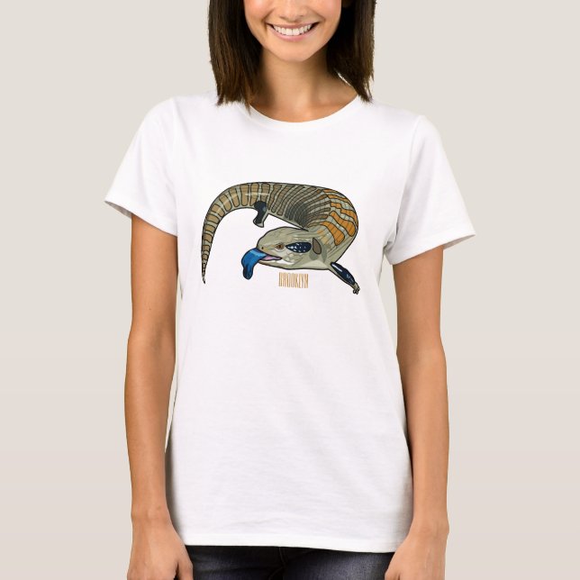 T-shirt Caricature en bleu (Devant)
