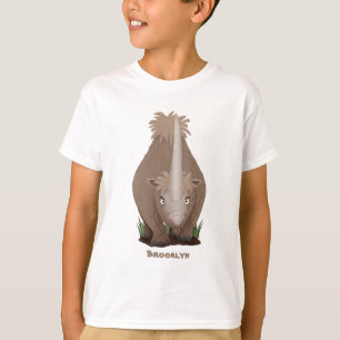 T-shirt Caricature en élasmère de rhinocéros laineux