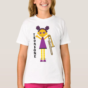 T-shirt caricature fille Trombone mignonne