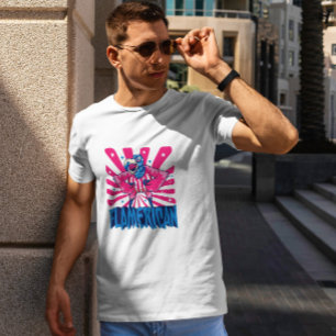 T-shirt Caricature Flamant rose américaine