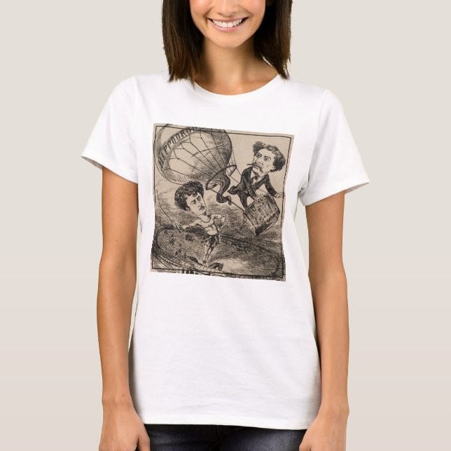 T-shirt Caricature Française Du Ballooniste En Ballon À Ai (Devant)