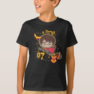T-shirt Caricature Harry Potter Quidditch Chercher