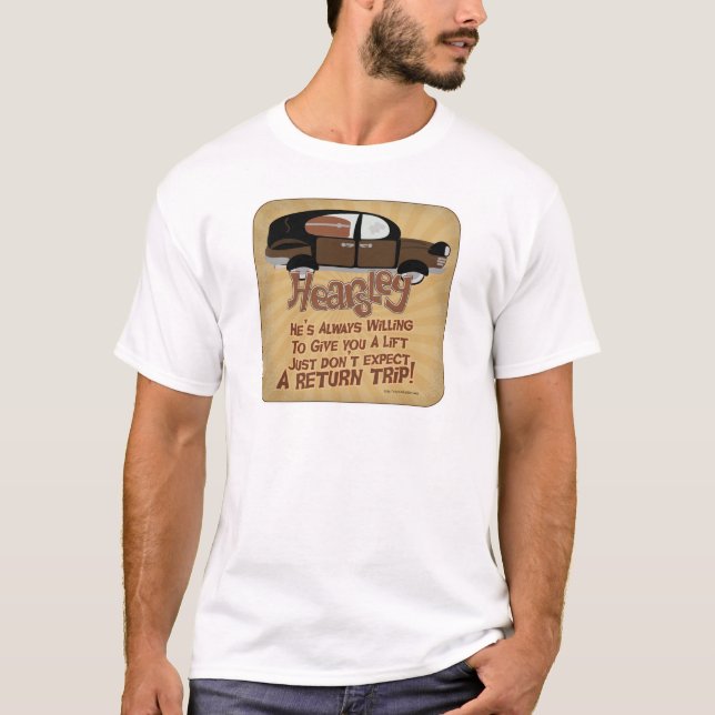 T-shirt Caricature Hearsley Halloween Caractère Art Moto (Devant)