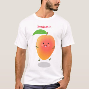 T-shirt Caricature jaune mangue mignonne