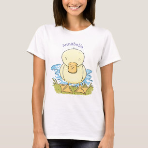 T-shirt Caricature jaune mignon pour canard bébé