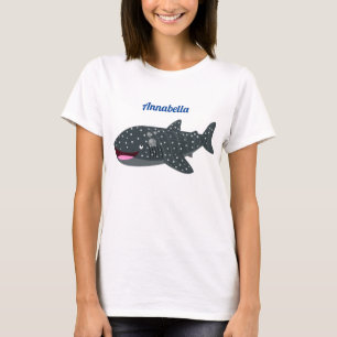 T-shirt Caricature joli requin baleine joyeux