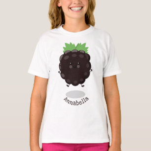 T-shirt Caricature mignonne de mûre mauve de mûre mûre mau