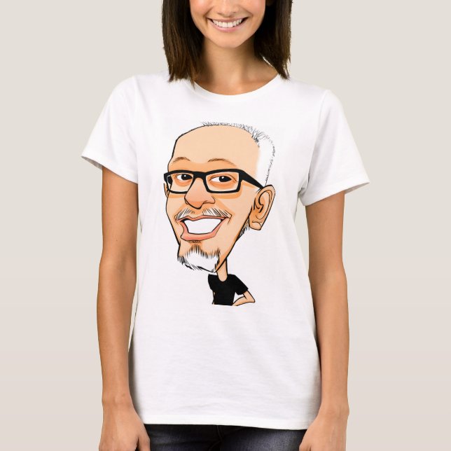 T-shirt  Caricature of a Man with Glasses (Devant)