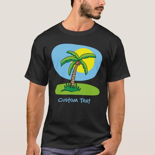 T-shirt caricature palmier (Devant)