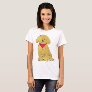 T-shirt Caricature personnalisée Cute Goldendoodle Chiot