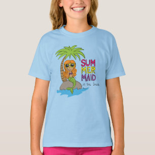 T-shirt Caricature pour enfants mignonne sirène