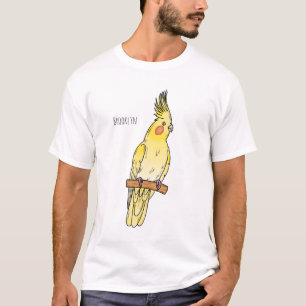 T-shirt Caricature pour oiseaux Cockatiel