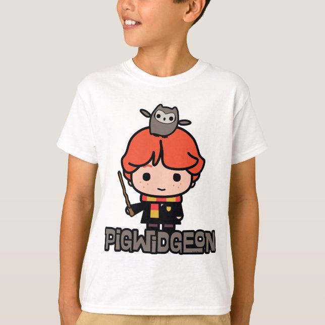 T-shirt Caricature Ron Weasley et Pigwidgeon (Devant)