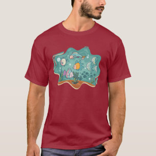 T-shirt Caricature sous-marine Ocean Life