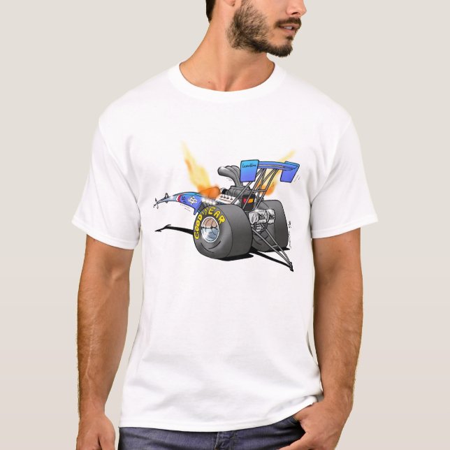 T-shirt Caricature supérieure de emballage de voiture à (Devant)