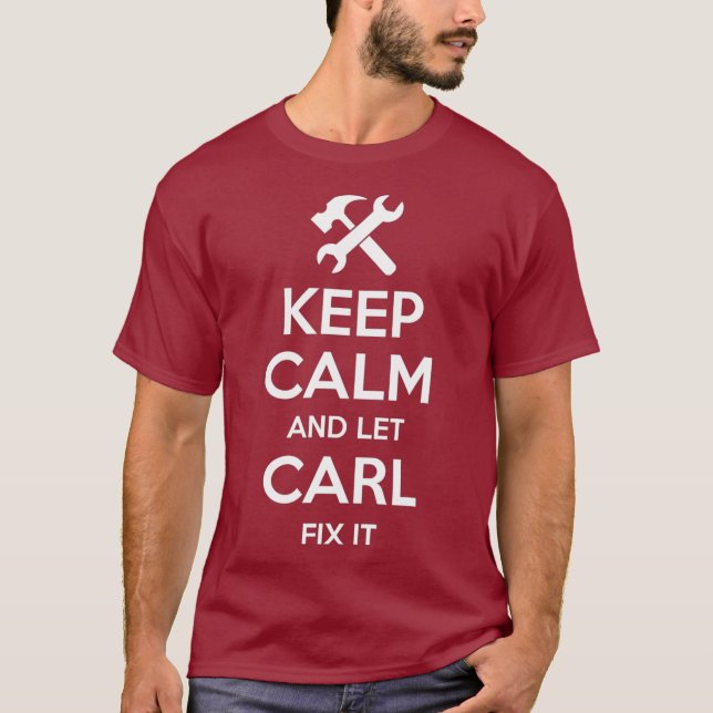 T-shirt CARL Fixer le devis Drôle Anniversaire Nom personn (Devant)