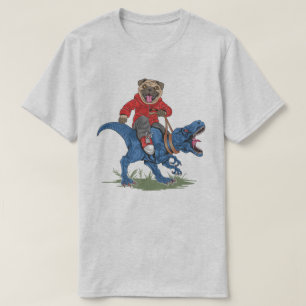 T-shirt Carlin À Cheval D'Un Dinosaure