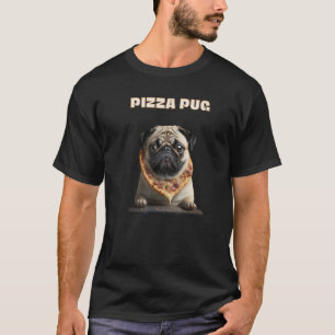 T-shirt Carlin Amoureux de Pizza Chien Unique Mignon