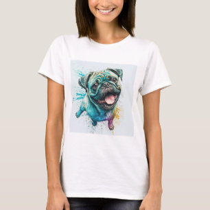 T-shirt carlin amoureux des chiens chien maman T-s