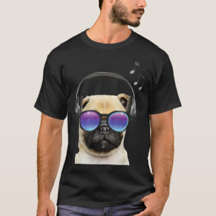 T-shirt Carlin avec casque audio et lunettes de soleil Fêt