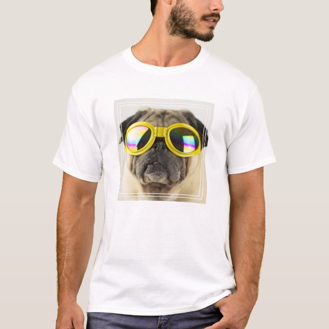 T-shirt Carlin avec lunettes (Devant)