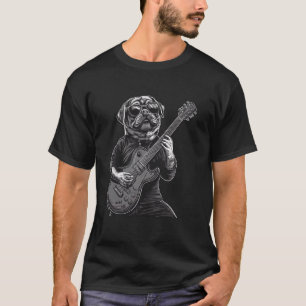 T-shirt Carlin Bouledogue Américain Portant Des Lunettes D