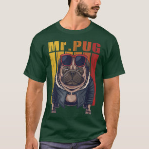 T-shirt carlin chien cool illustration vectorielle 
