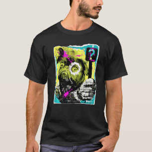 T-shirt Carlin Chien Tee mignon Carlin Pop Art Vintage Gra