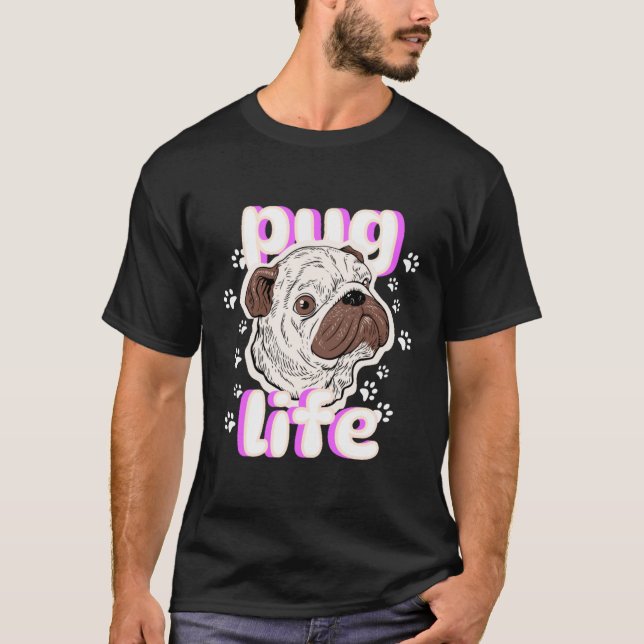 T-shirt carlin chien vie (Devant)