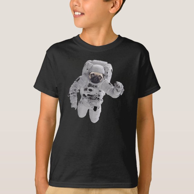 T-shirt Carlin dans l'espace (Devant)