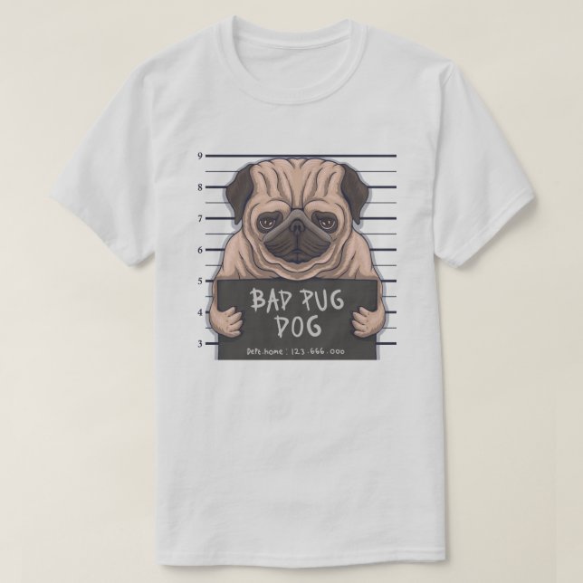 T-shirt Carlin de derpy mauvais (Design devant)