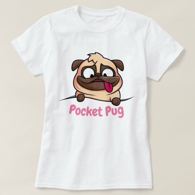 T-shirt Carlin de poche (Design devant)