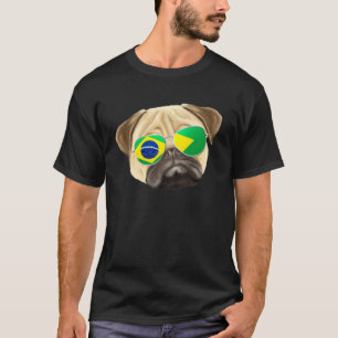 T-shirt Carlin Drapeau Brésilien Brésil Pocket