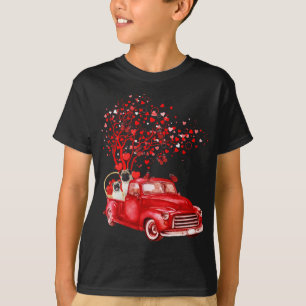 T-shirt Carlin équitation Camion Rouge Saint Valentin Papi
