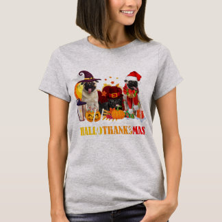 T-shirt Carlin Hallothanksmas Halloween Thanksgiving