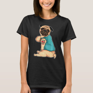 T-shirt Carlin I Love Mimi Tattoo Vêtements Chien Mimi Mèr