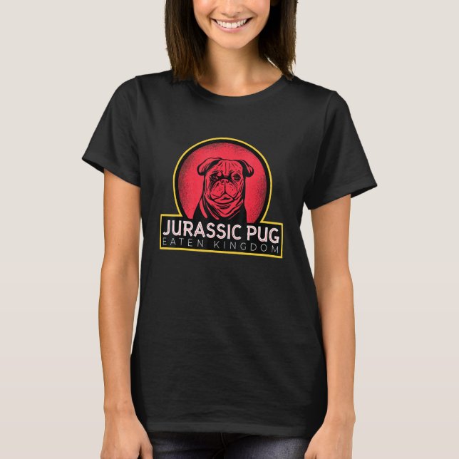 T-shirt Carlin Jurassique Pour Chien (Devant)