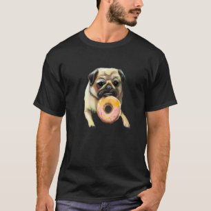 T-shirt Carlin mangeant un beignet